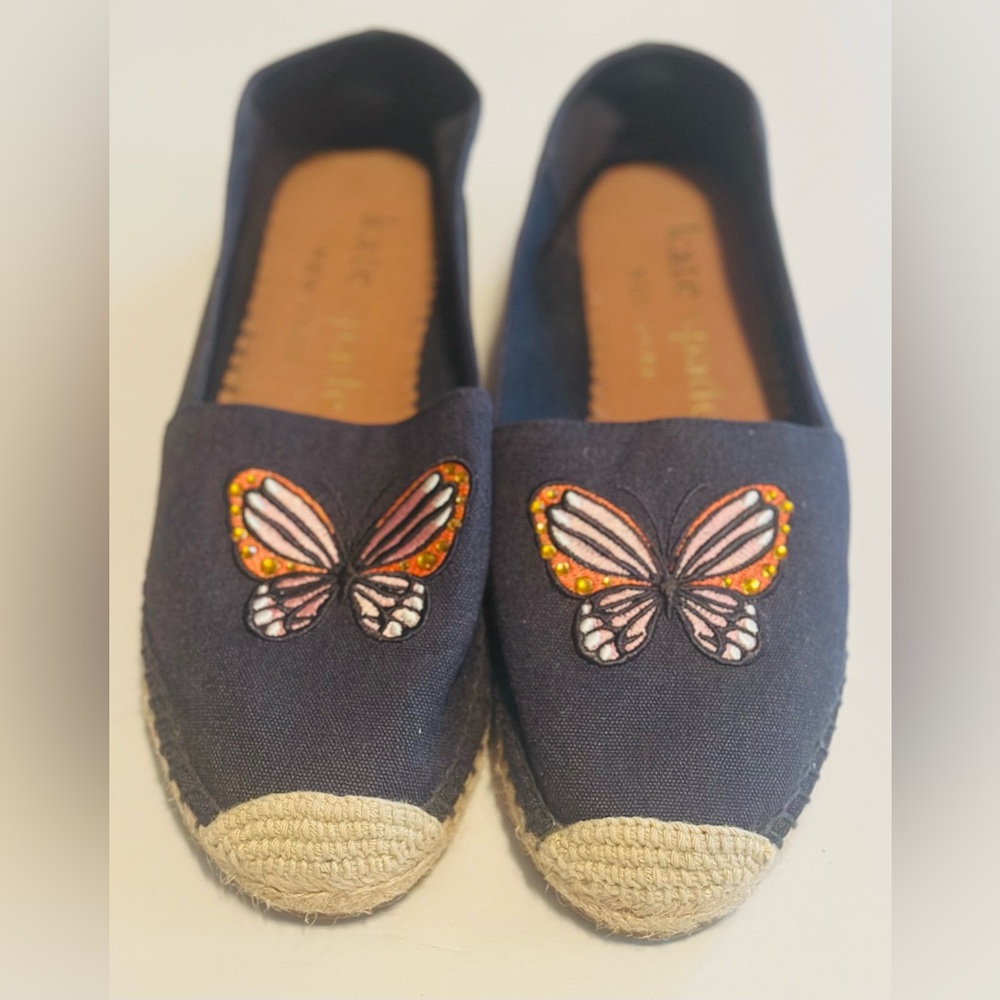 Kate Spade Dark Blue Espadrilles with Butterfly Design